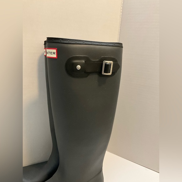 Hunter Black Tall Rain Boots - Picture 4 of 11